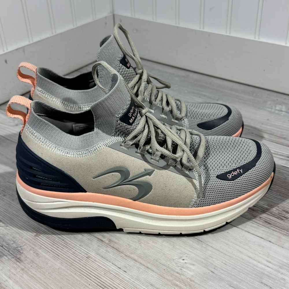 Gravity Defyer GDEFY MATeeM‎ Womens Sz 8.5 Gray Cross-Trainer Shoes TB9036FGP-M